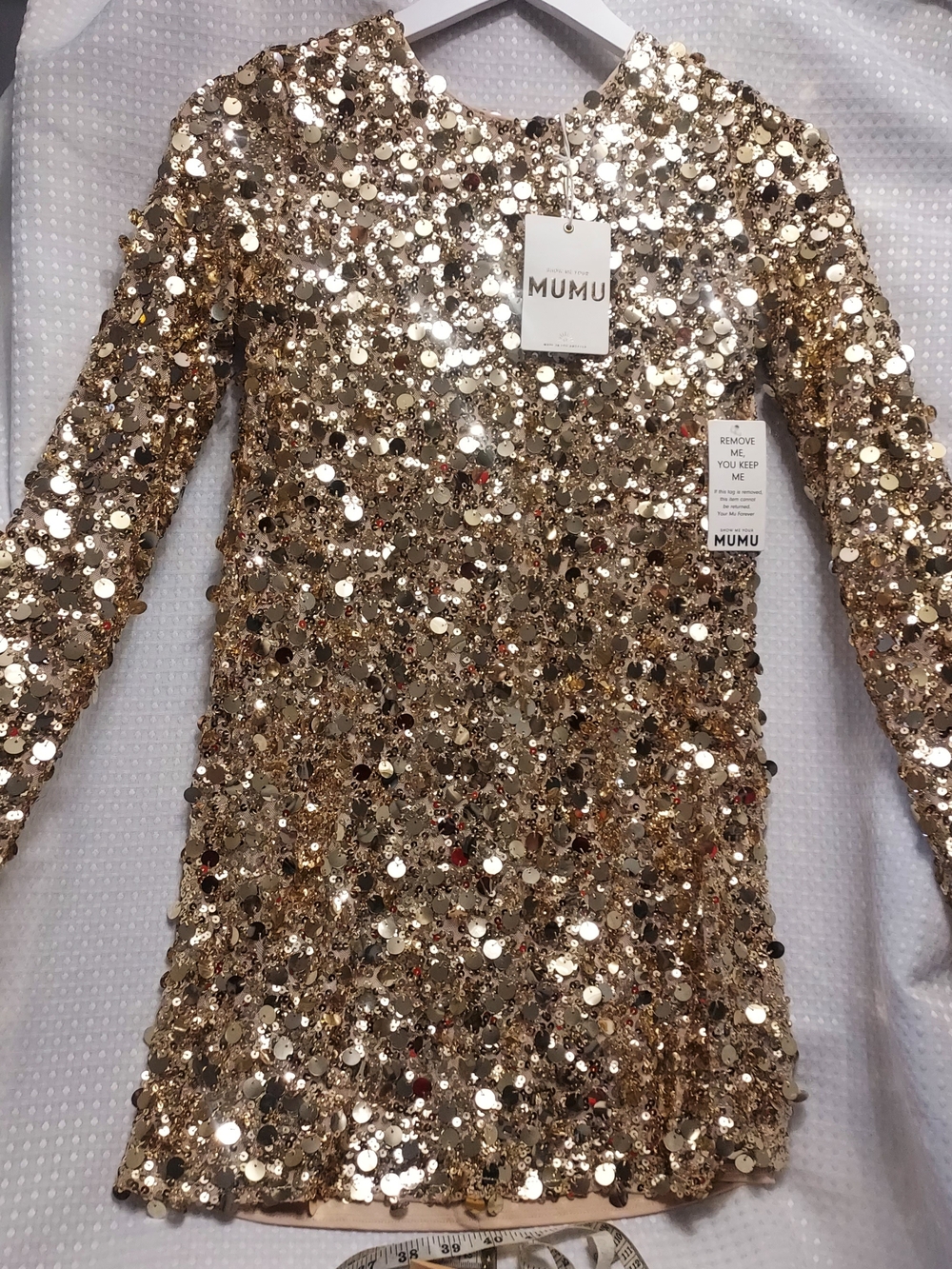 Mumu Gold Sequin Women's Party Dress